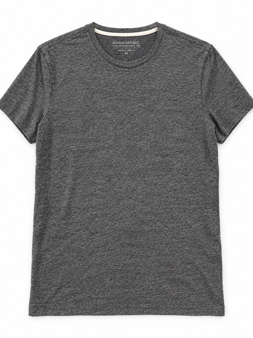 Banana Republic Men's Heather Charcoal Crewneck Tee